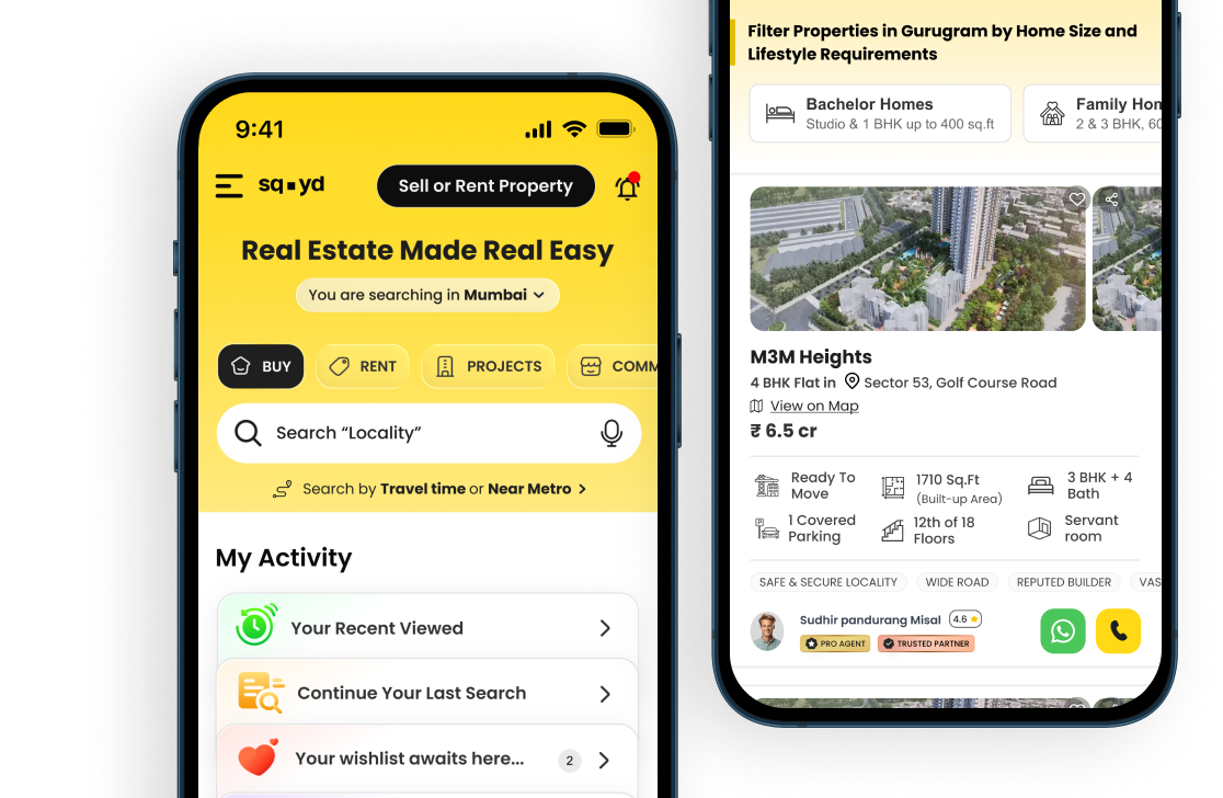 Squareyards app screen