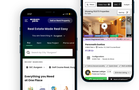 Squareyards app screen