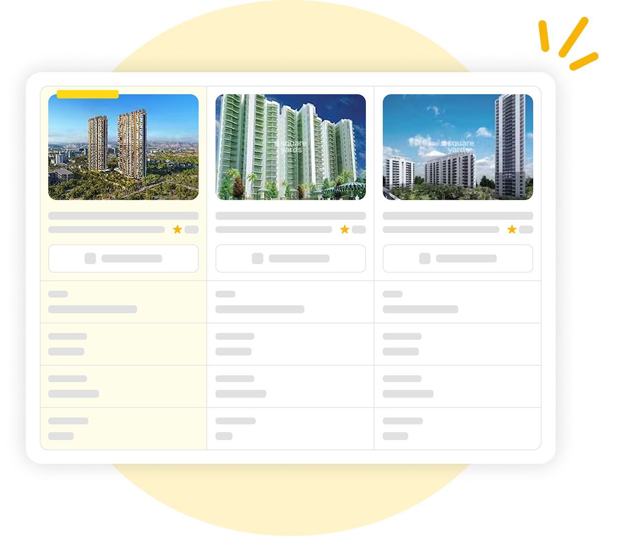 Compare widget preview