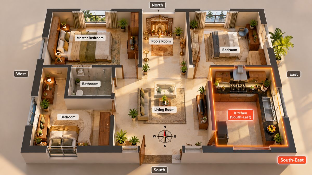 Which Direction Is Best for a Kitchen as per Vastu