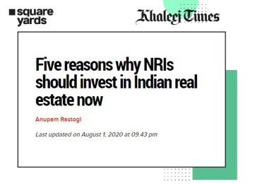 This is an opportune time for NRIs to invest in Indian real estate says Square Yards’ GCC Head