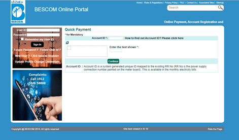 Bescom Bill Download Online Process