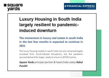 South India luxury housing shows resilience in face of pandemic and economic downturn