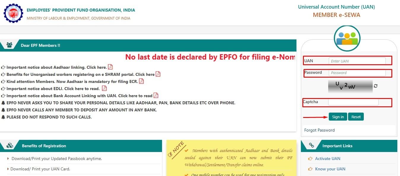 Download UAN Card Steps to download UAN card on EPFO