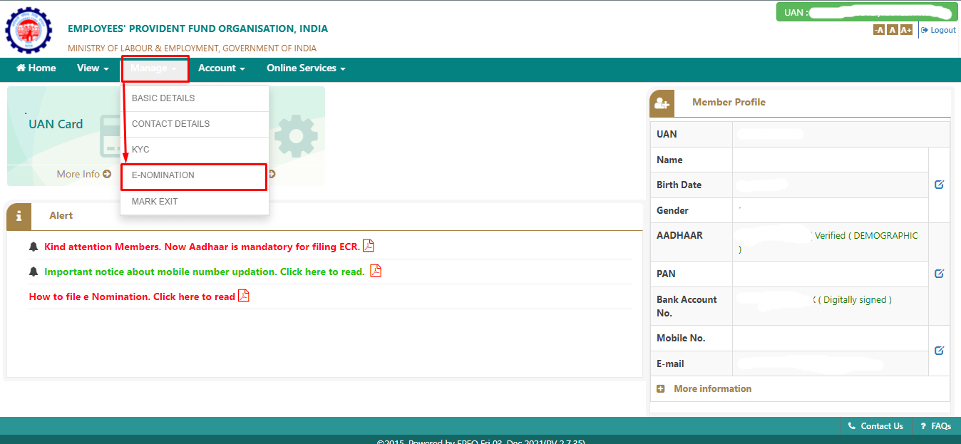 EPF Form 2 How to fill e Nomination, Document and Time Period
