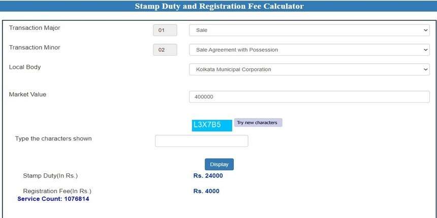 Stamp-duty-and-registration-charges west bengal fees calculator