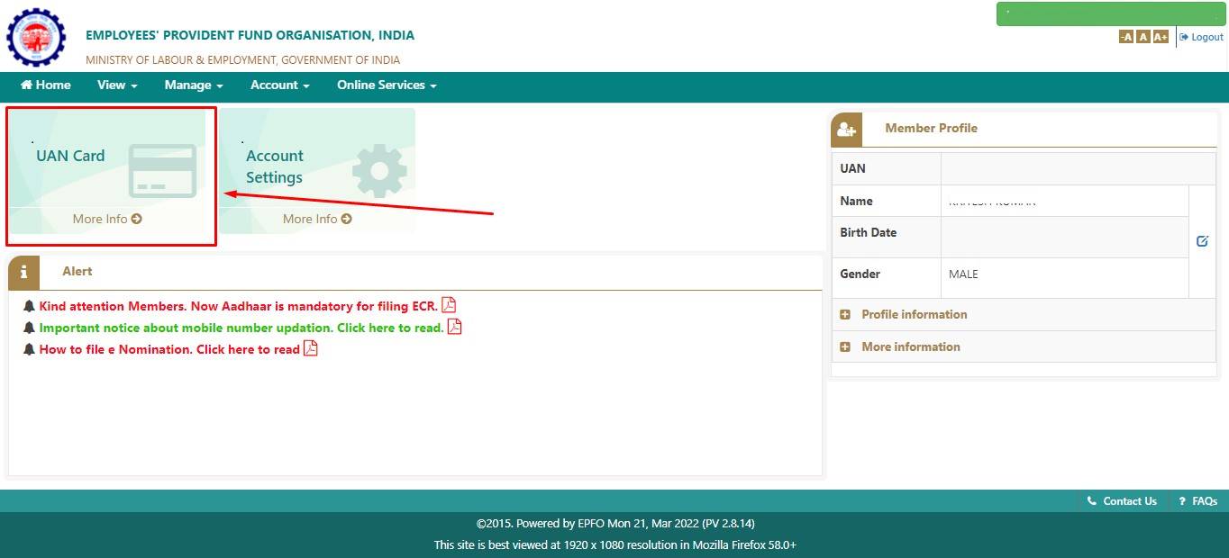 Download UAN Card How to Download UAN Card Online Information & Steps