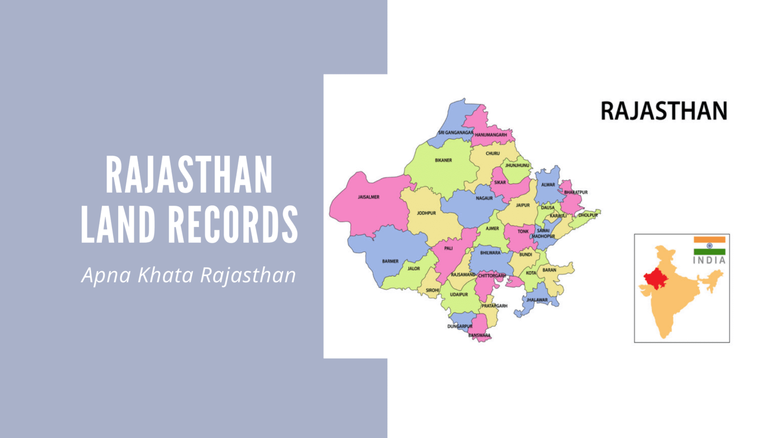 Apna Khata Rajasthan E Dharti Land Records & Bhulekh of Rajasthan