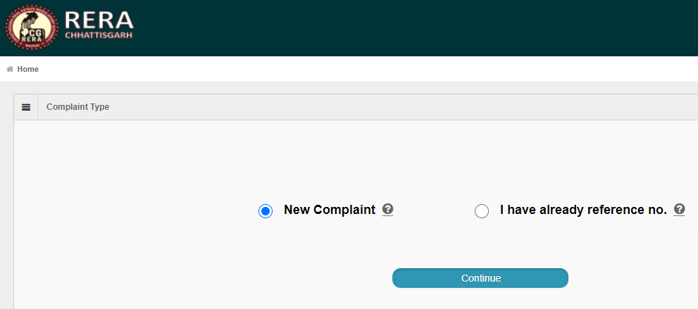 cg rera complaint form