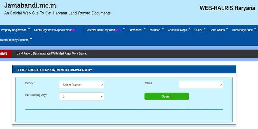 jamabandi deed registration