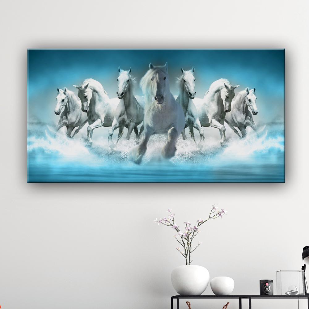 7 Fiery Running Horses Wallpaper Mural | Giffywalls