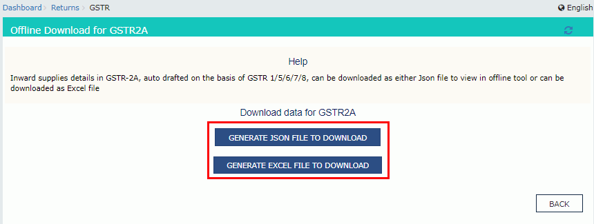 Step 2 to Downloading GSTR 2A