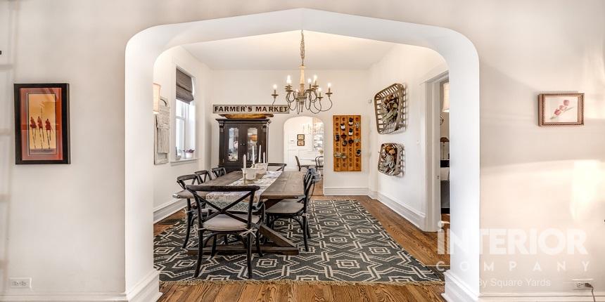 Glam up the Kitchen Arch with a Classic Chandelier