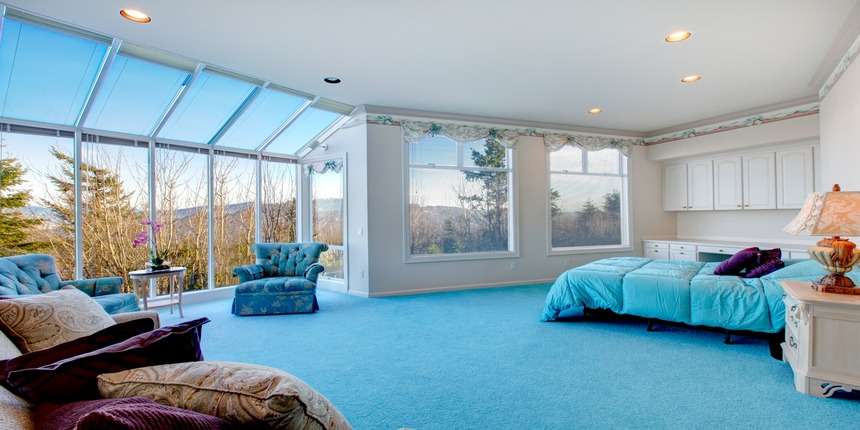 Glass Wall in the Master Bedroom