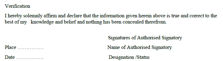 Authorized signatory