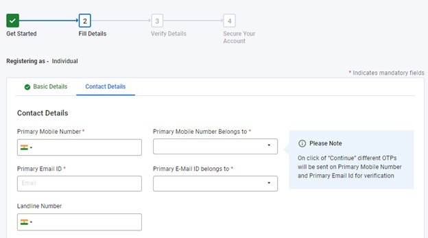 Income Tax Department E-Filing step 4