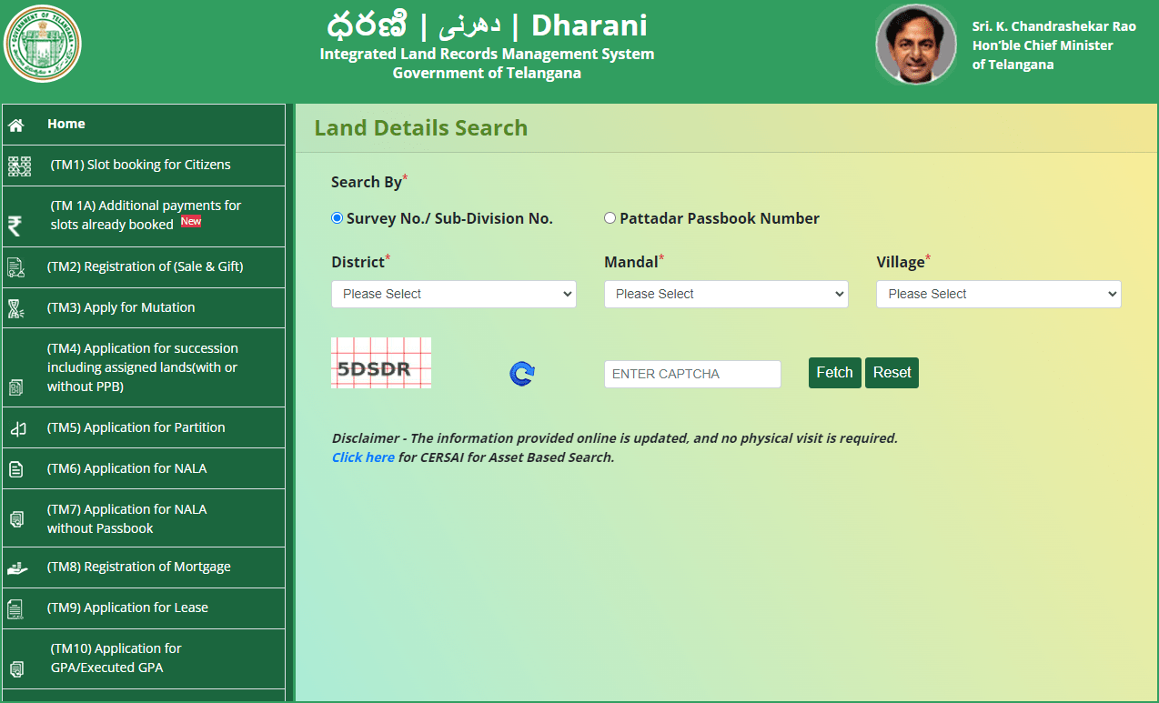 how to find survey number using location online