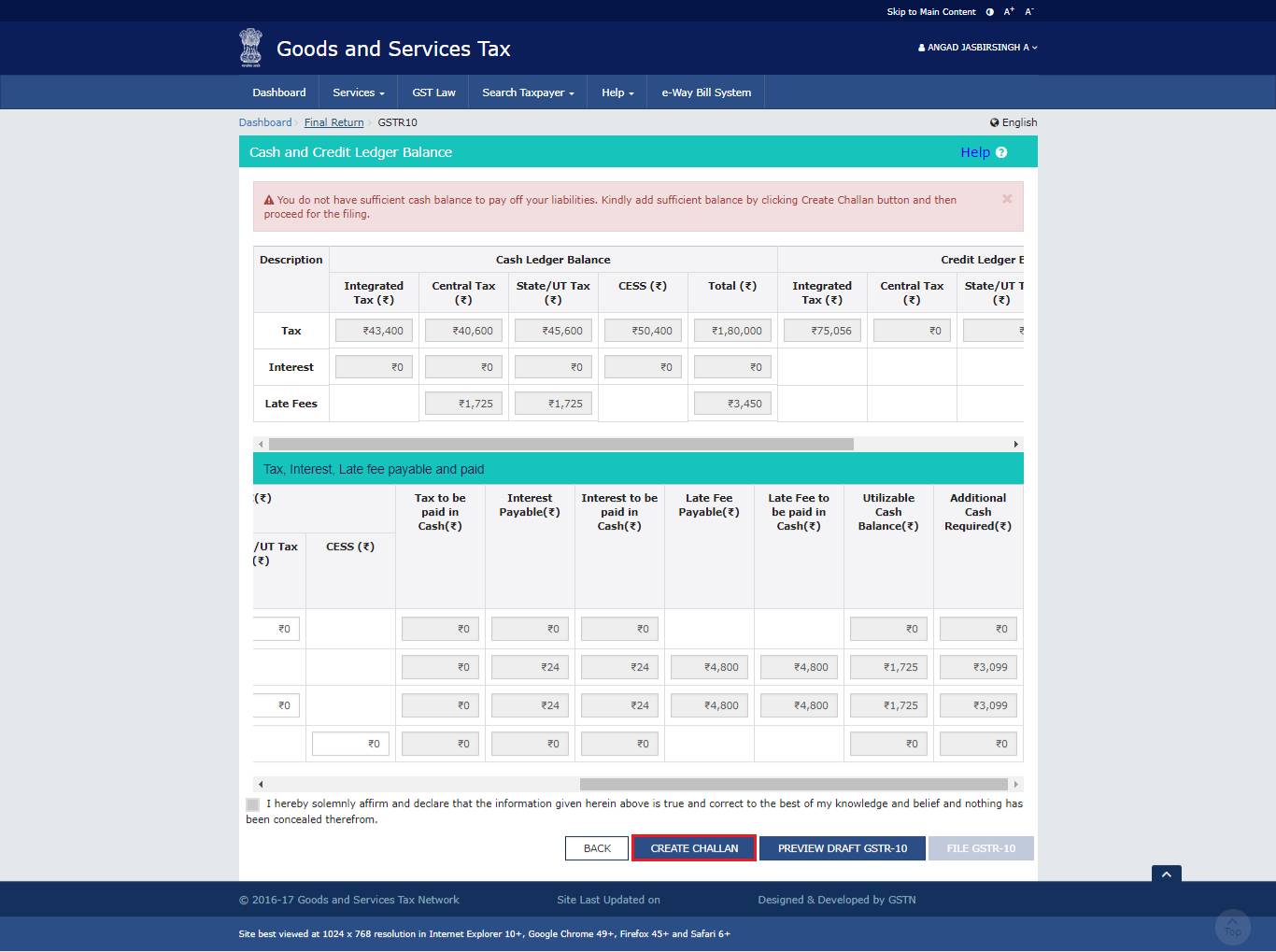 Step14 Form GSTR 10