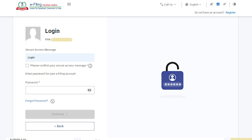 Select checkbox to accept secure access