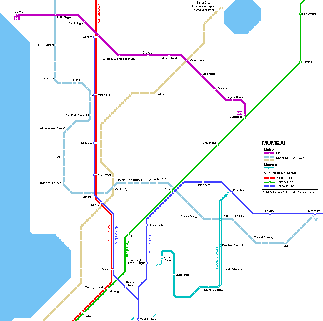 Mumbai Metro Route Map