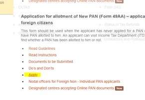 Fill Form 49AA on NSDL Step 2