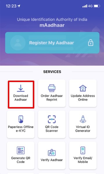 mAadhaar download