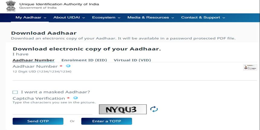 masked Aadhaar