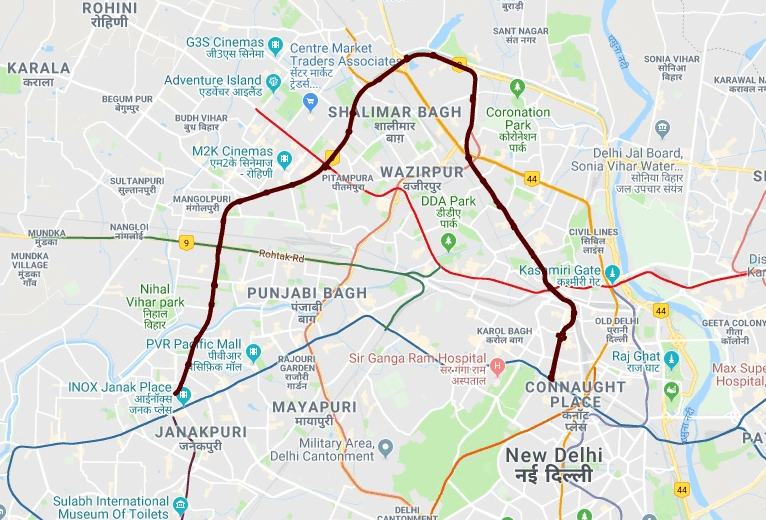 Delhi metro phase 4 map updated