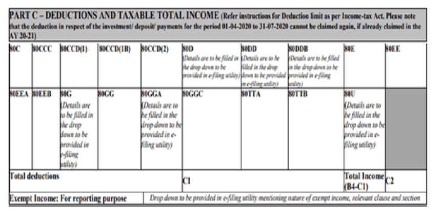 ITR1 SAHAJ Form Part C