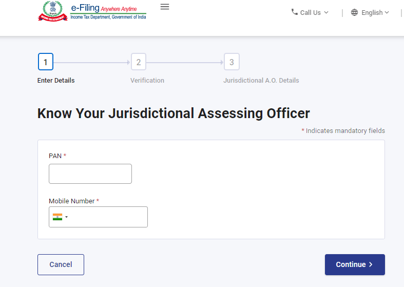 Jurisdictional AO Officer for PAN Step 2