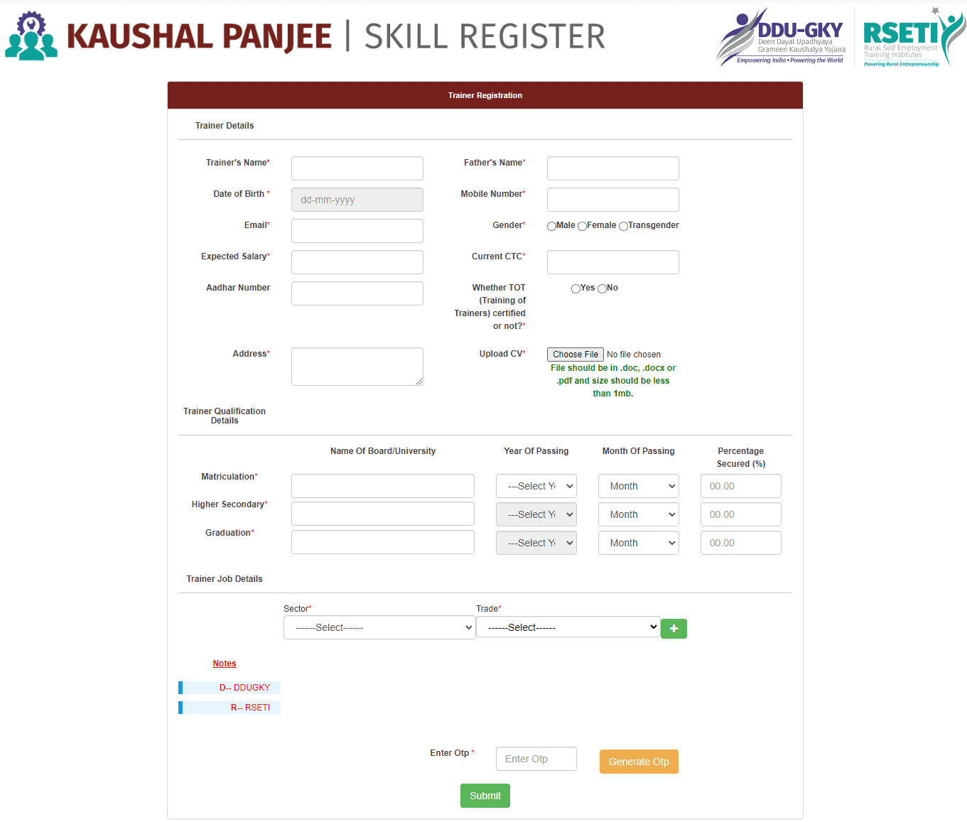 Trainer-Registration-Form
