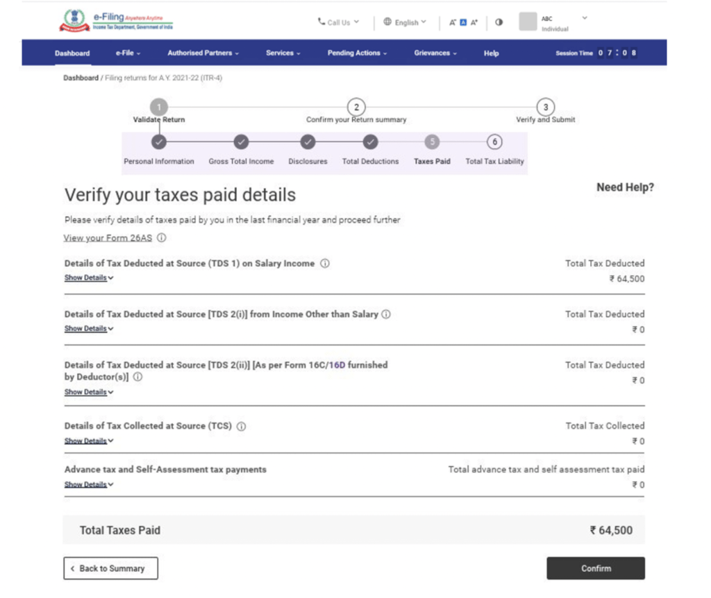 Verify your tax payments