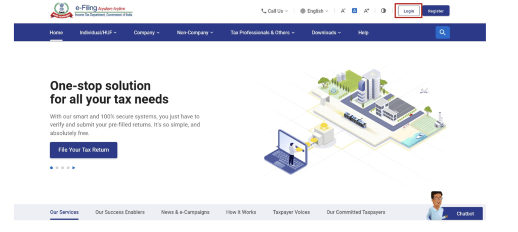 e-Filing website Login