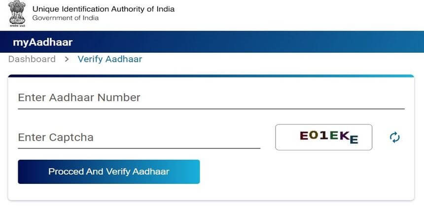 verify aadhar