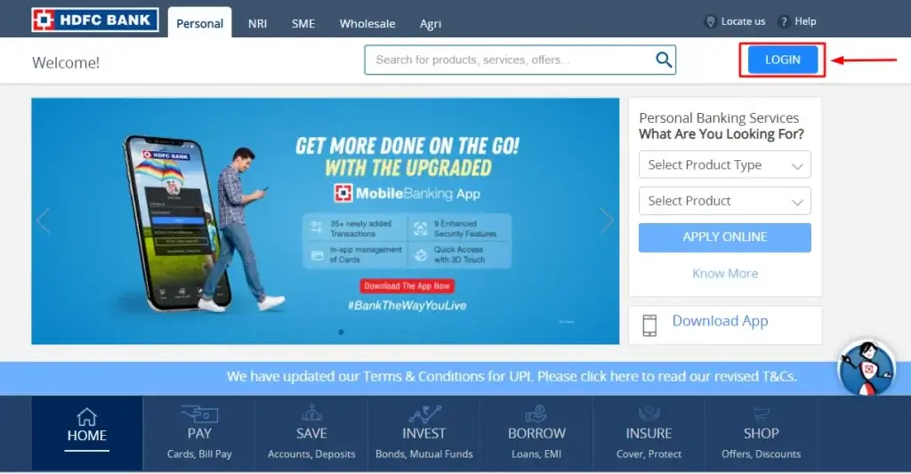 HDFC Bank Website