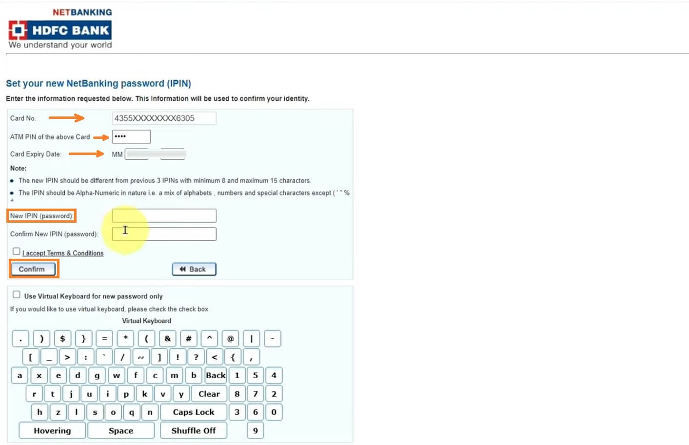 Reset-HDFC-Bank-Netbanking-Login-Password-Step-2