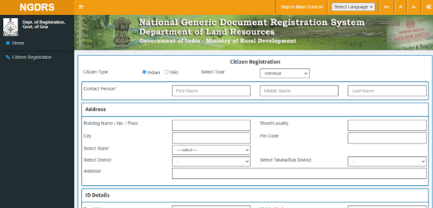 stamp duty form GOA.