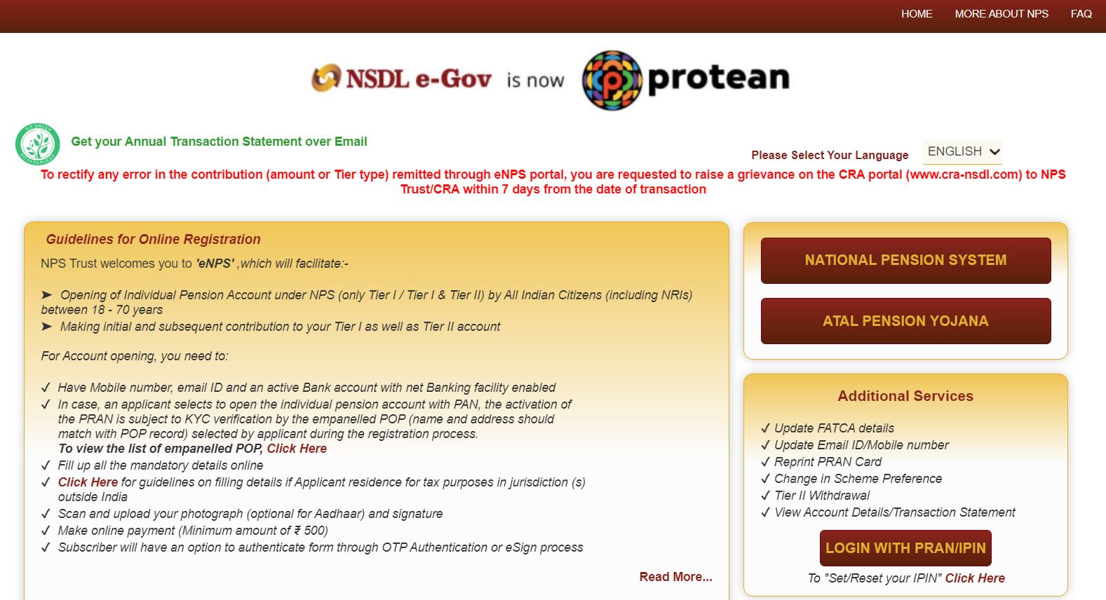 nps portal