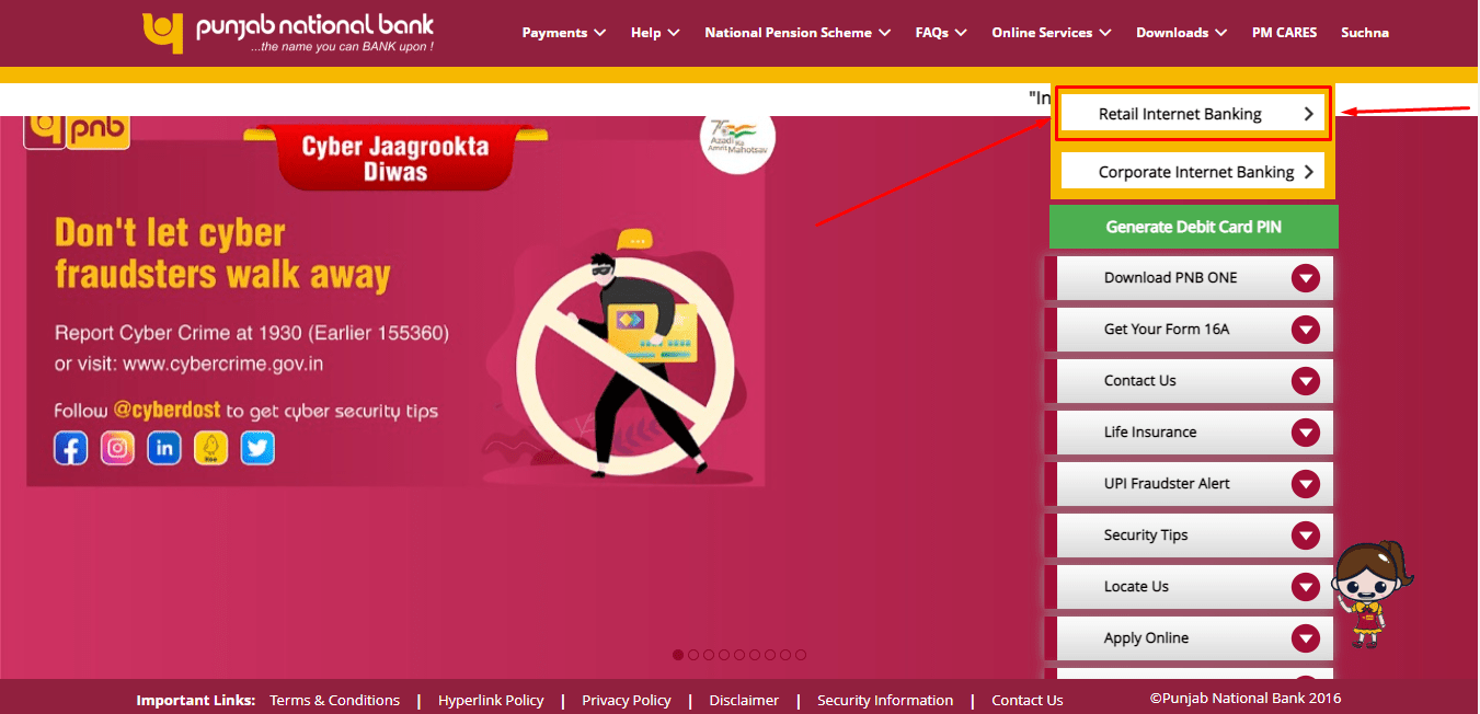 PNB Netbanking Login