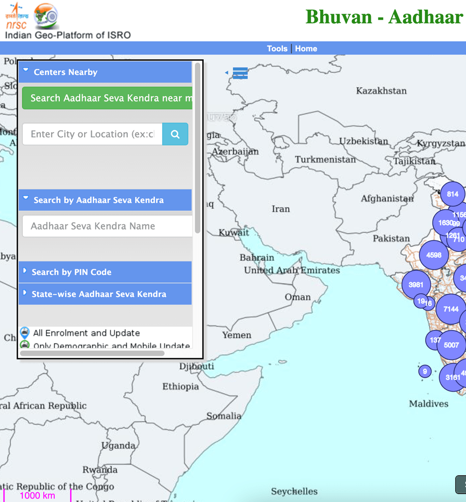 Bhuvan Aadhaar Portal by name