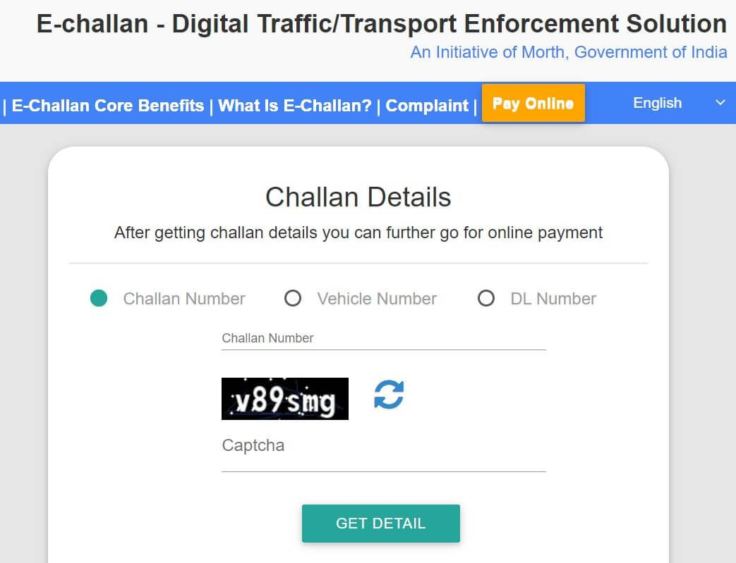 echallan status