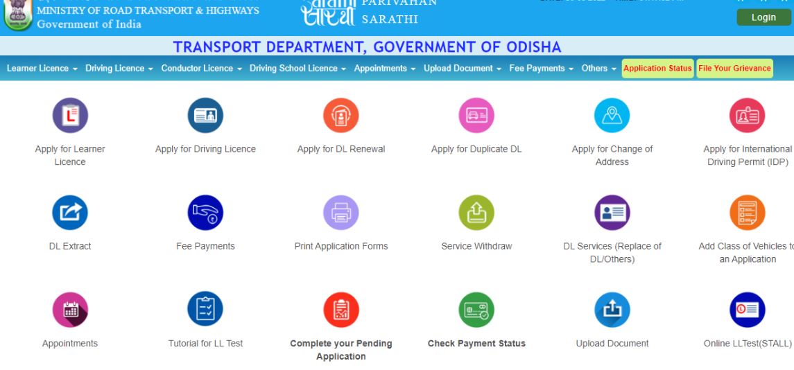 odisha parivahan licence