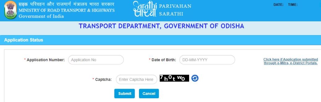 odisha parivahan login