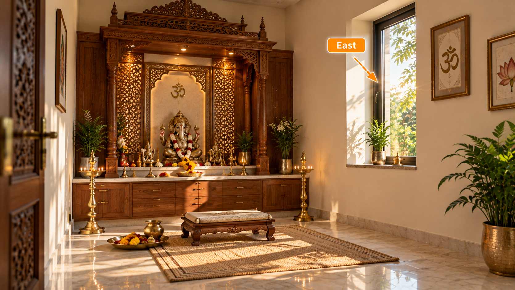 pooja room east window