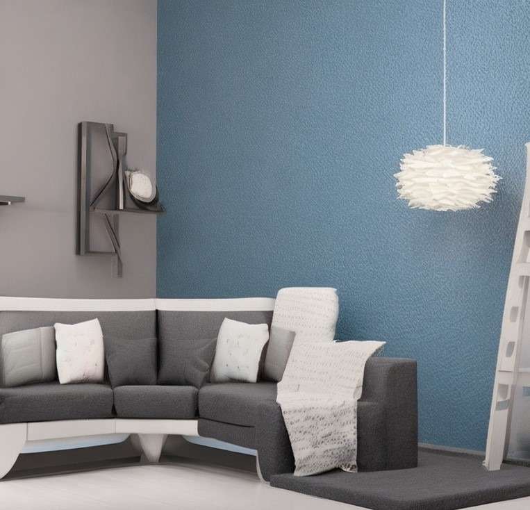 Blue and Grey for the Living Room