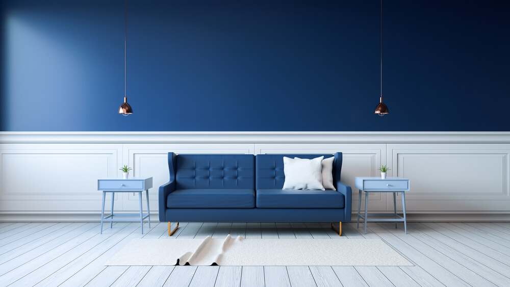 Blue and White Wall Colour Combinations