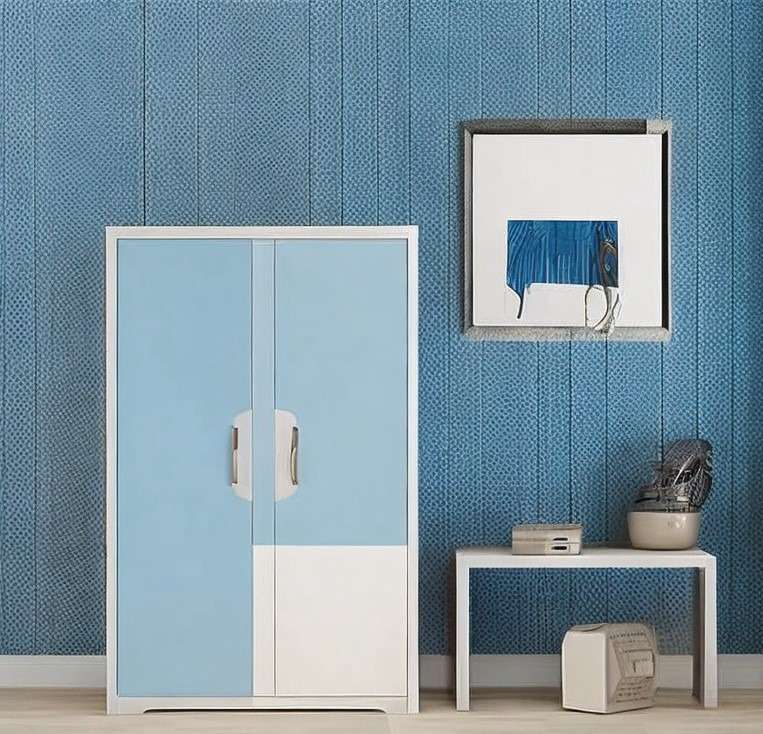 Blue and White Wardrobe Colours for Bedroom