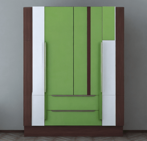 Brown and Green Colour Combination for Wardrobes