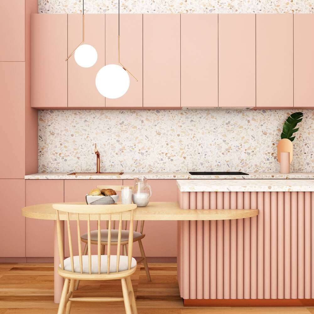 Pastel Pink and Cream Wall Colour Combination