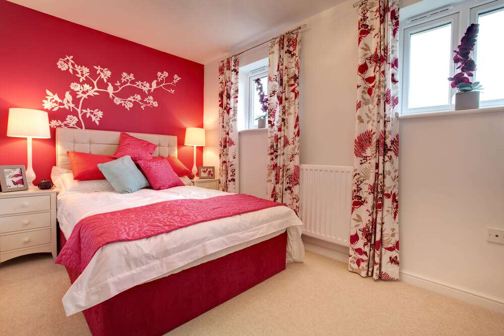 Red and White Wall Colour Combinations 